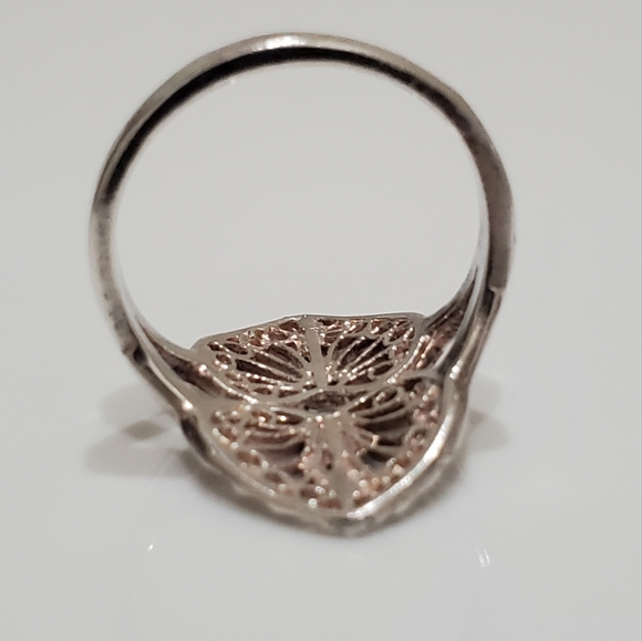Sterling Silver Princess Crown Filigree Ring - Picture 6 of 6